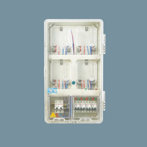 04A1D上下结构4表位透明电表箱